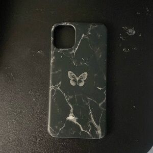 Black and grey butterfly phone case. iPhone XR/iPhone 11 only.